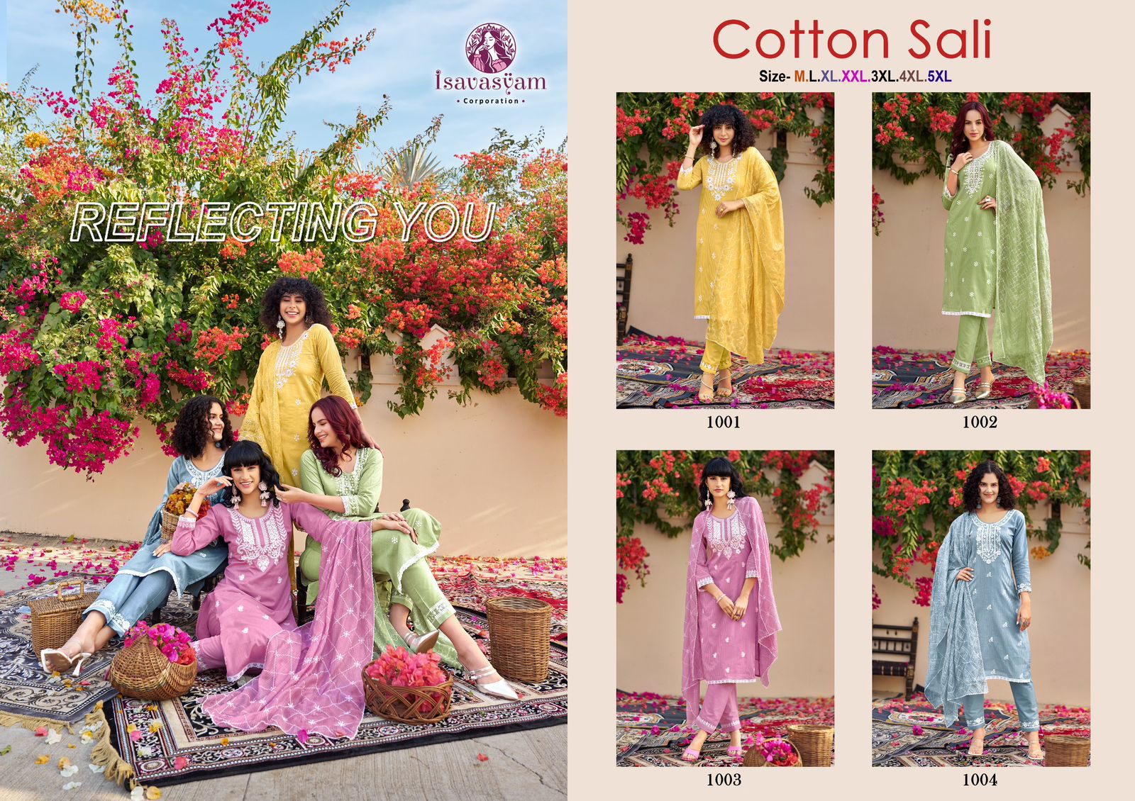 Cotton Sali By Isavasyam Corporation Cambric Cotton Readymade Suits Wholesale 